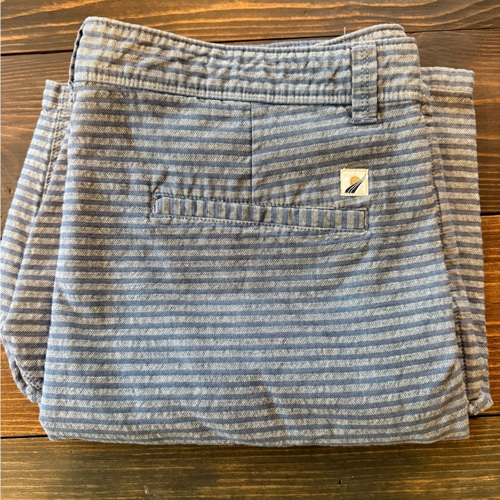 Striped Blue and Gray Shorts